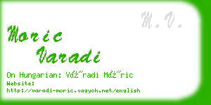 moric varadi business card